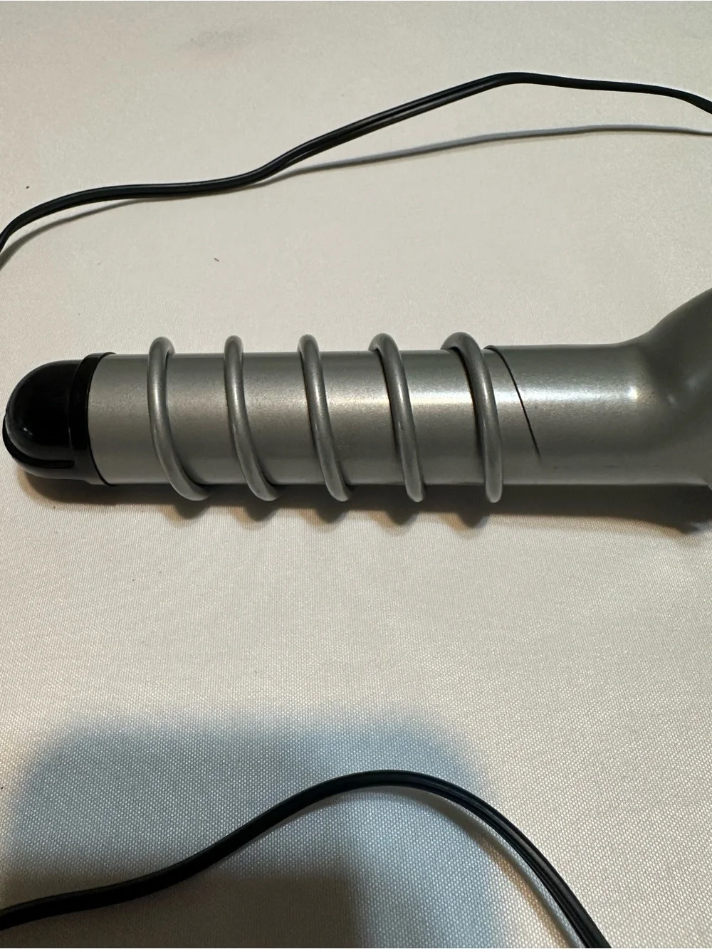 Revlon Black and Silver Spiral Barrel Curling Iron